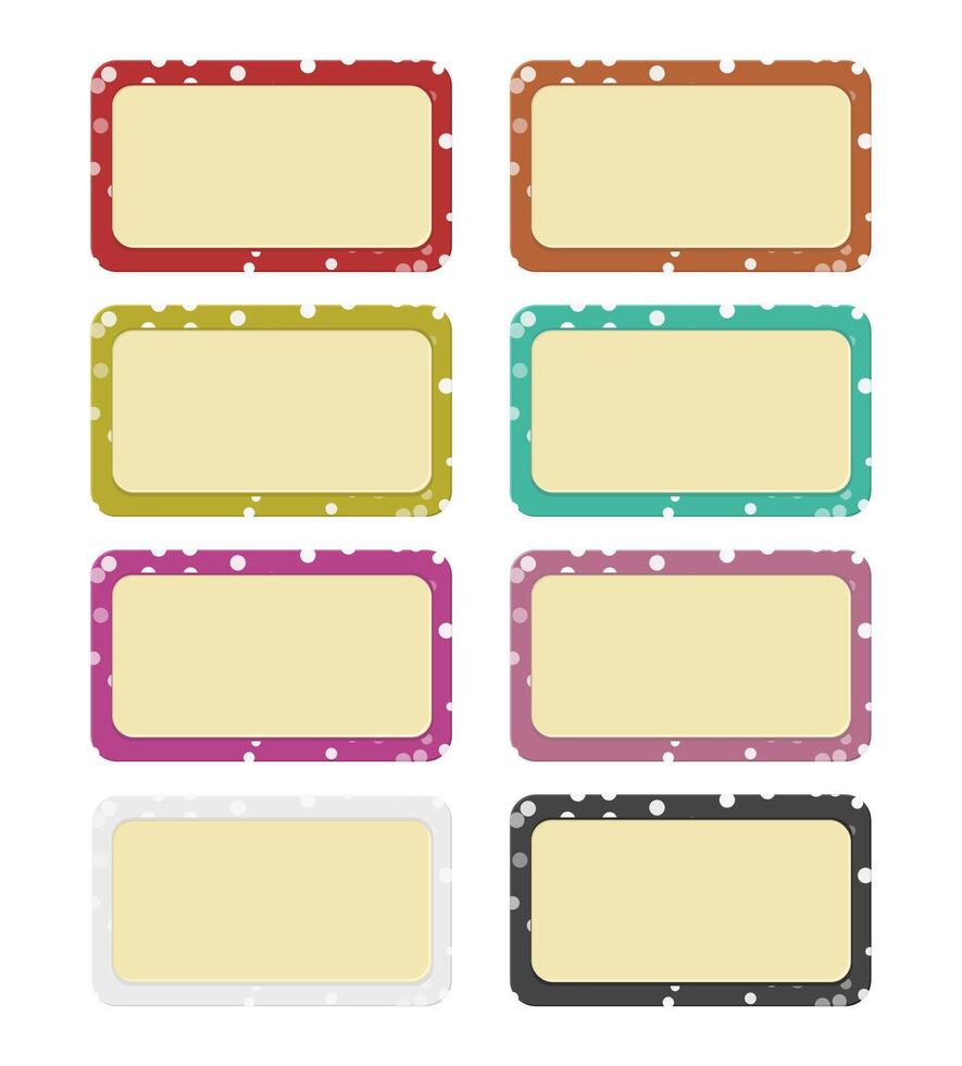 Square colorful label vector