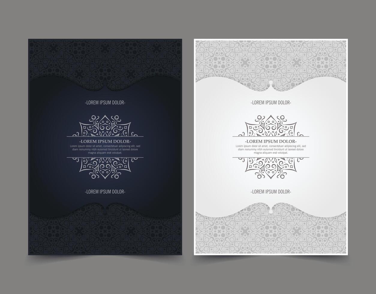 vintage geometric pattern cover set vector