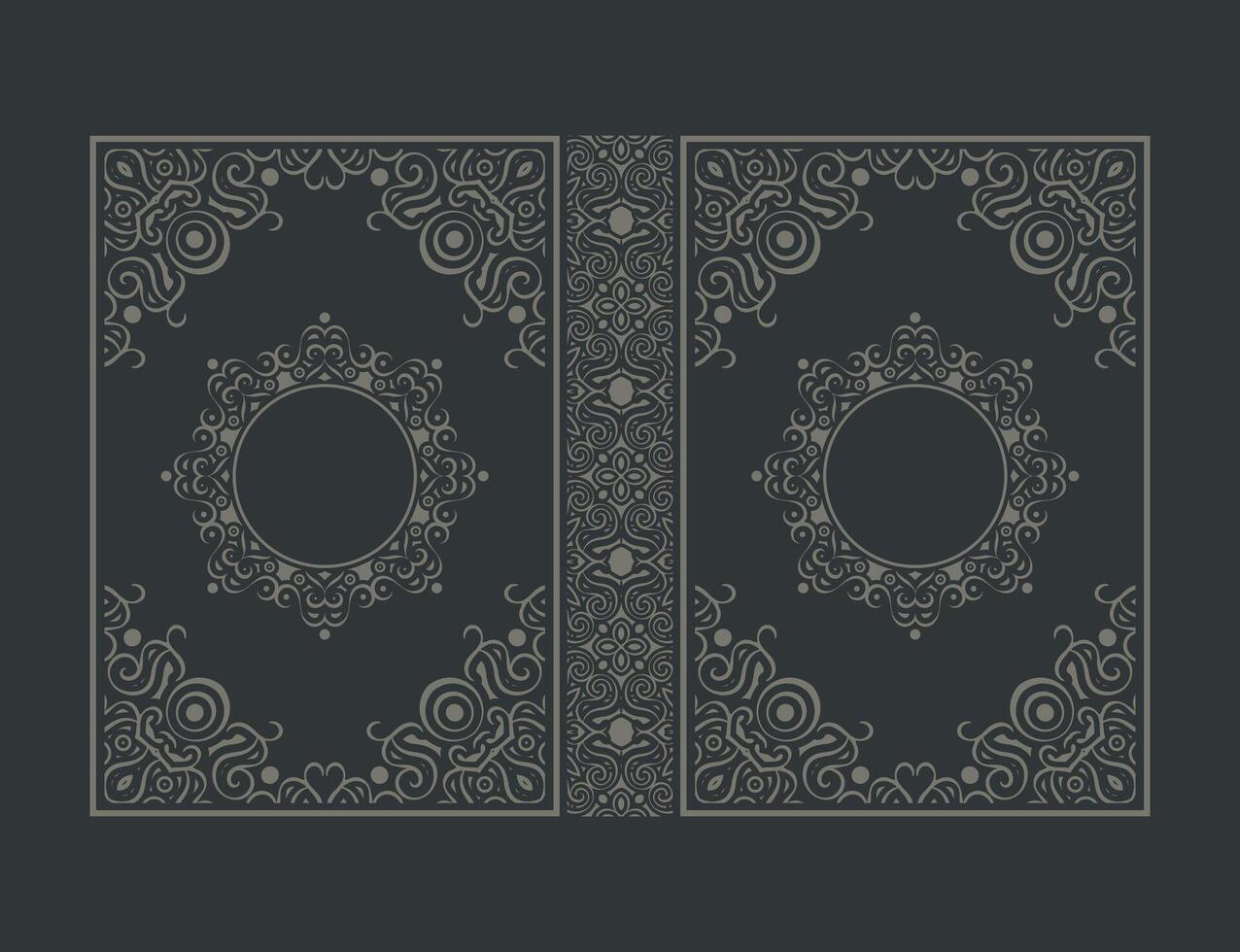 vintage Ornamental book cover design template vector