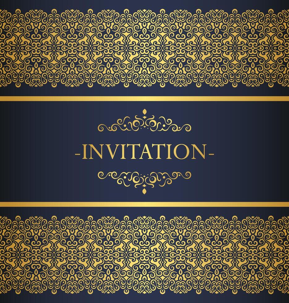 luxury invitation background style ornamental pattern vector