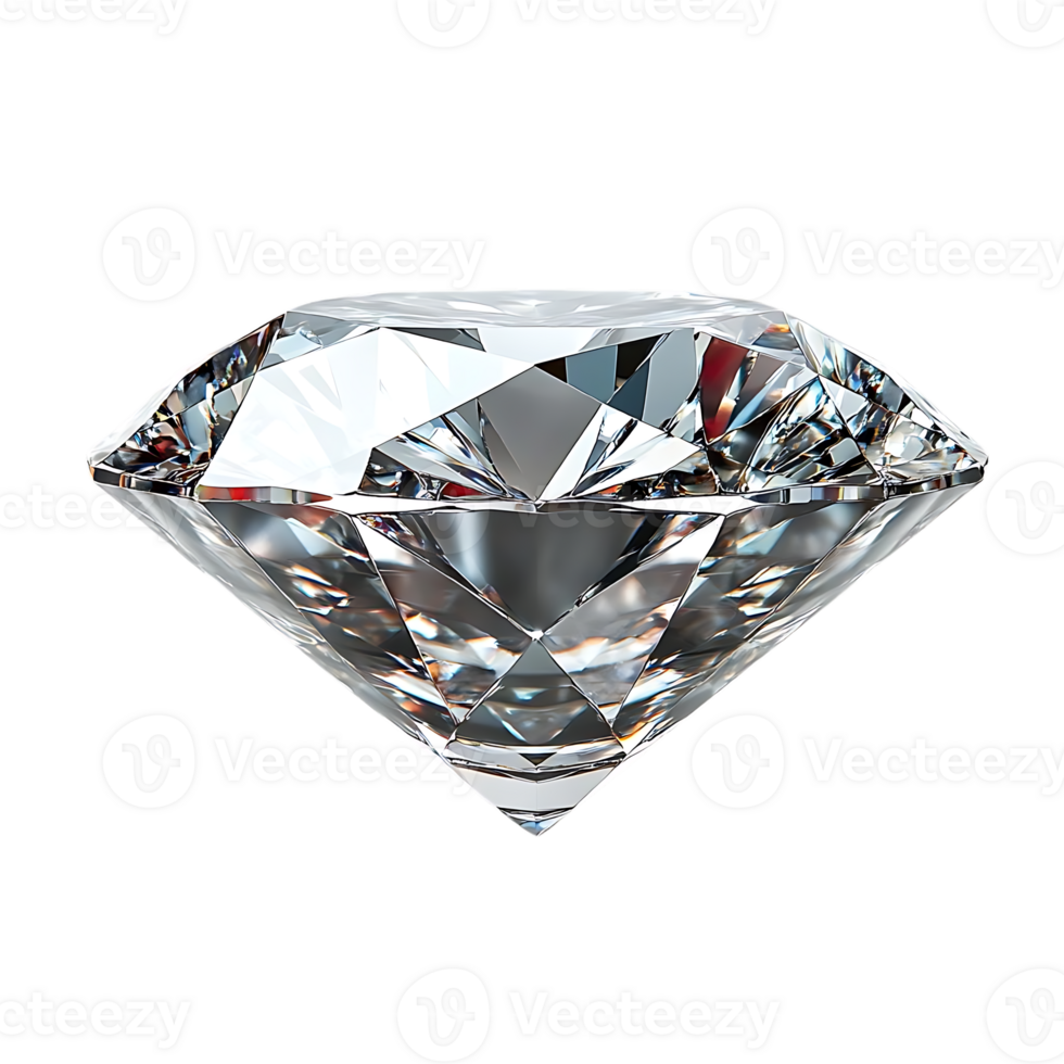 A Sparkling Diamond Reflecting Light with a Transparent Background png