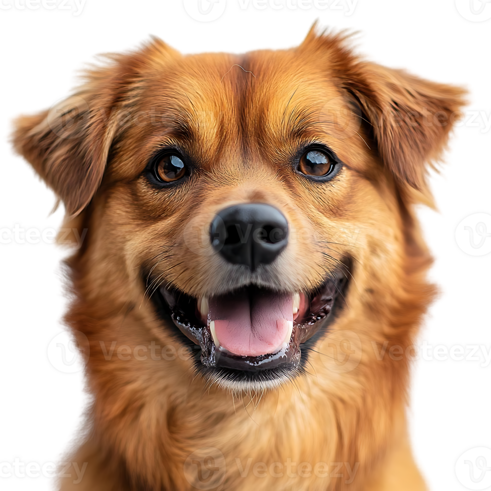 Smiling Brown Dog with Transparent Background png