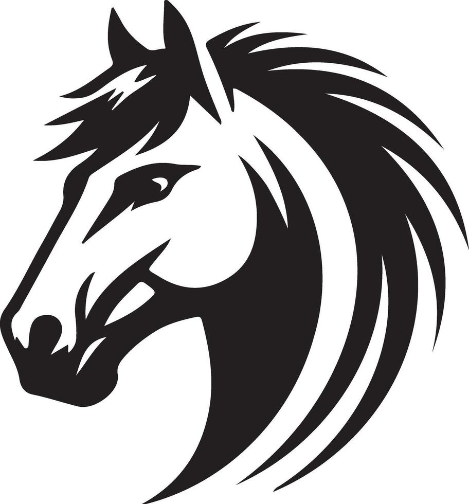Horse head silhouette artwork vector