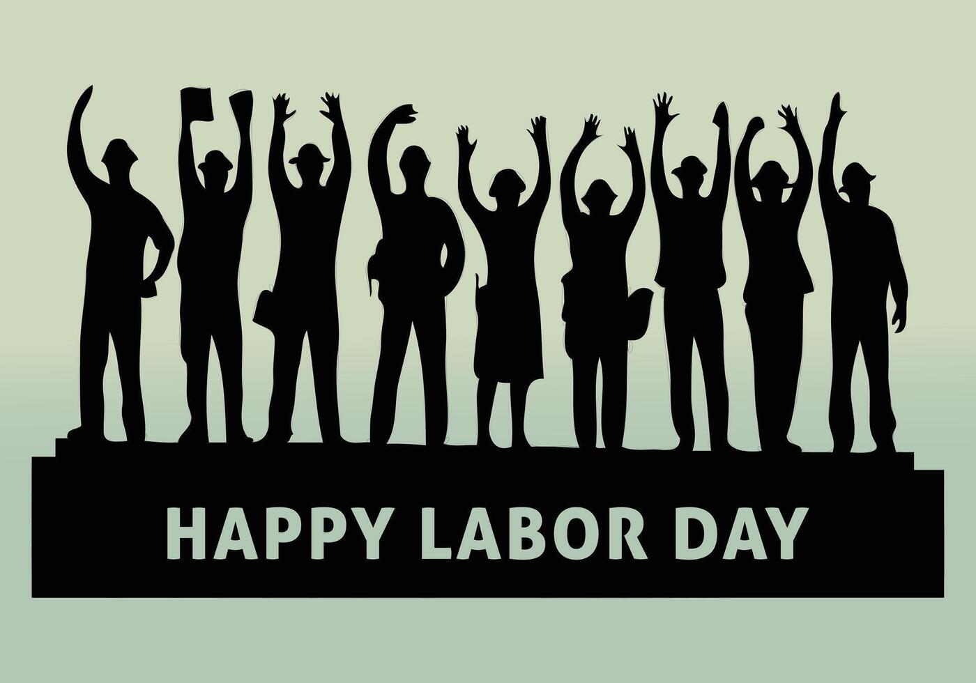 Illustration of Happy Labor Day Celebration with Diverse Workers and Tools in Flat Design and Artwork vector