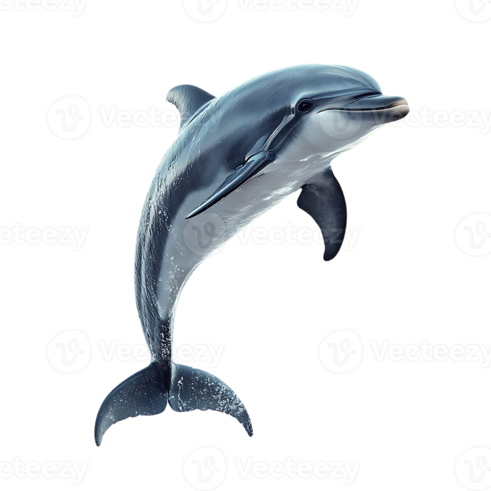 Dolphin Leaps from the Water with a Transparent Background png