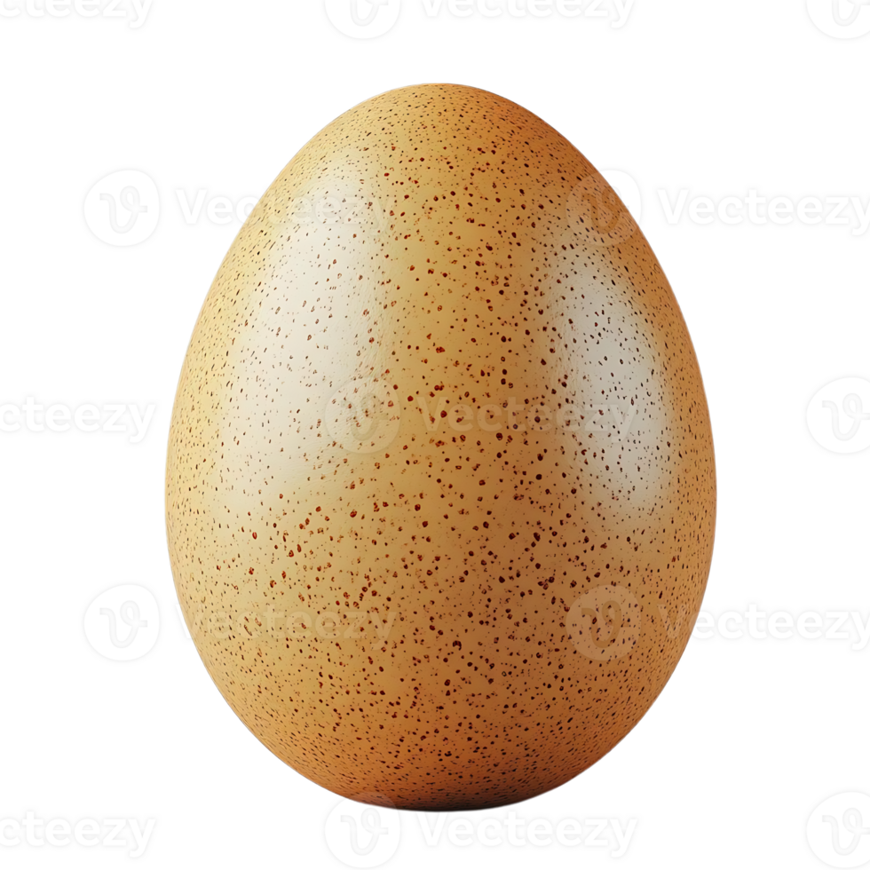 A Speckled Egg Isolated On Transparent Background, Perfect For Easter Decoration Or Culinary Creations png