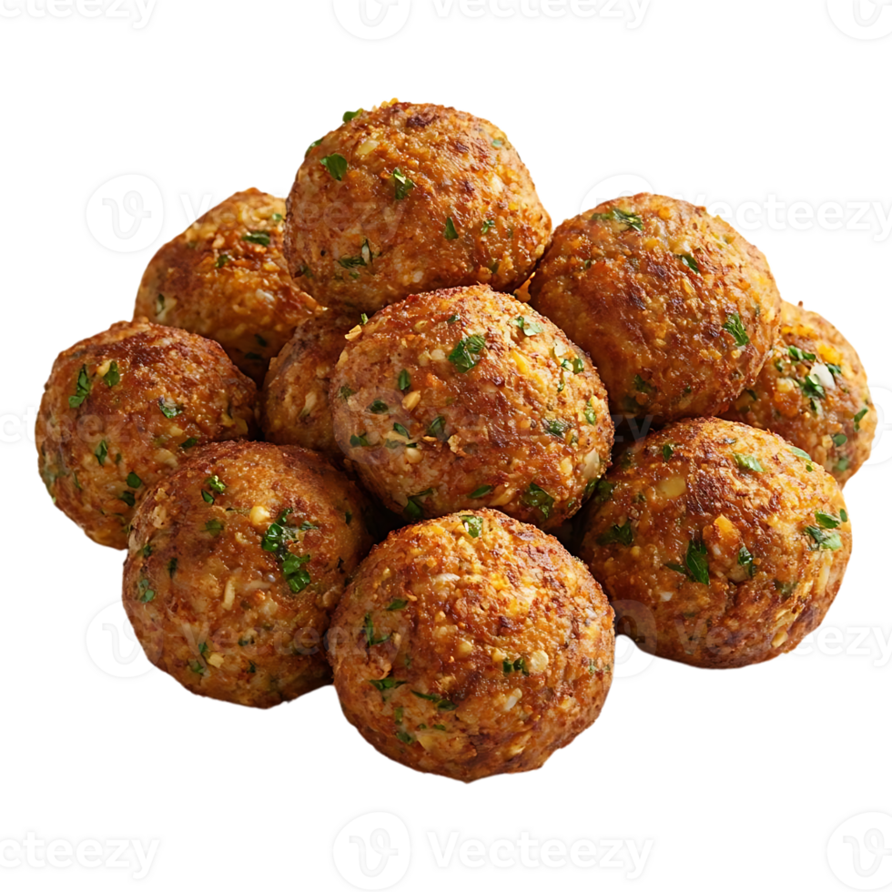 Crispy Golden Falafel Balls with a Transparent Background png