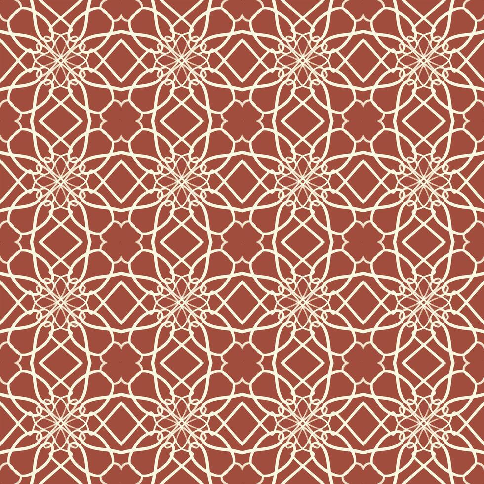 Ikat Brown ethnic seamless pattern Embroidery style Ikat cream pattern endlessly repeating on a brown background vector