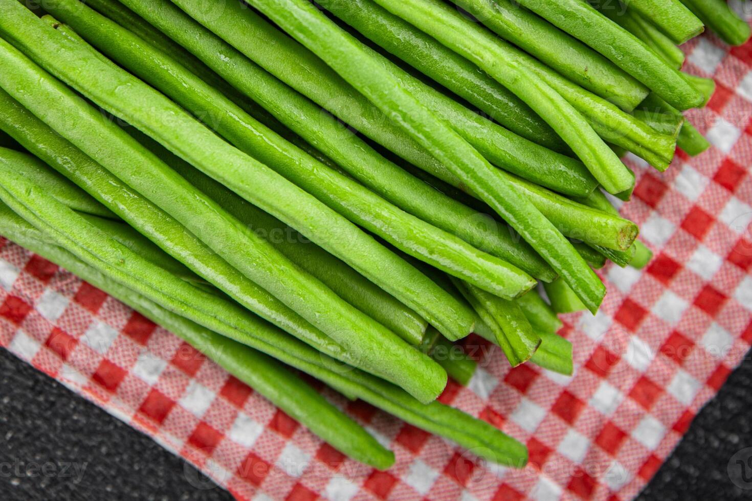 green beans fresh vegetable string bean fresh meal food snack on the table copy space food background rustic top view photo