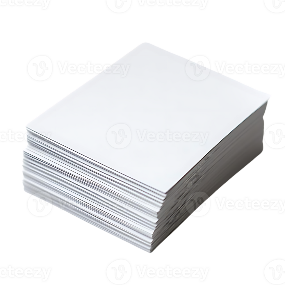 Stack of White Paper with a Transparent Background png