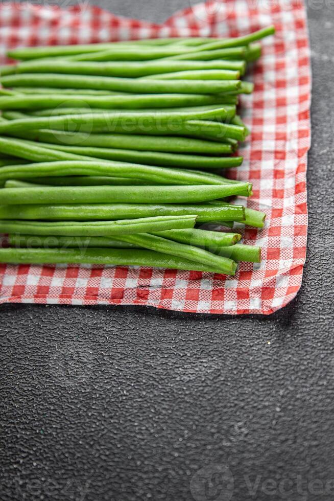 green beans fresh vegetable string bean fresh meal food snack on the table copy space food background rustic top view photo