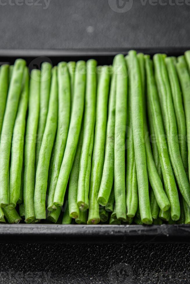 green beans fresh vegetable string bean fresh meal food snack on the table copy space food background rustic top view photo