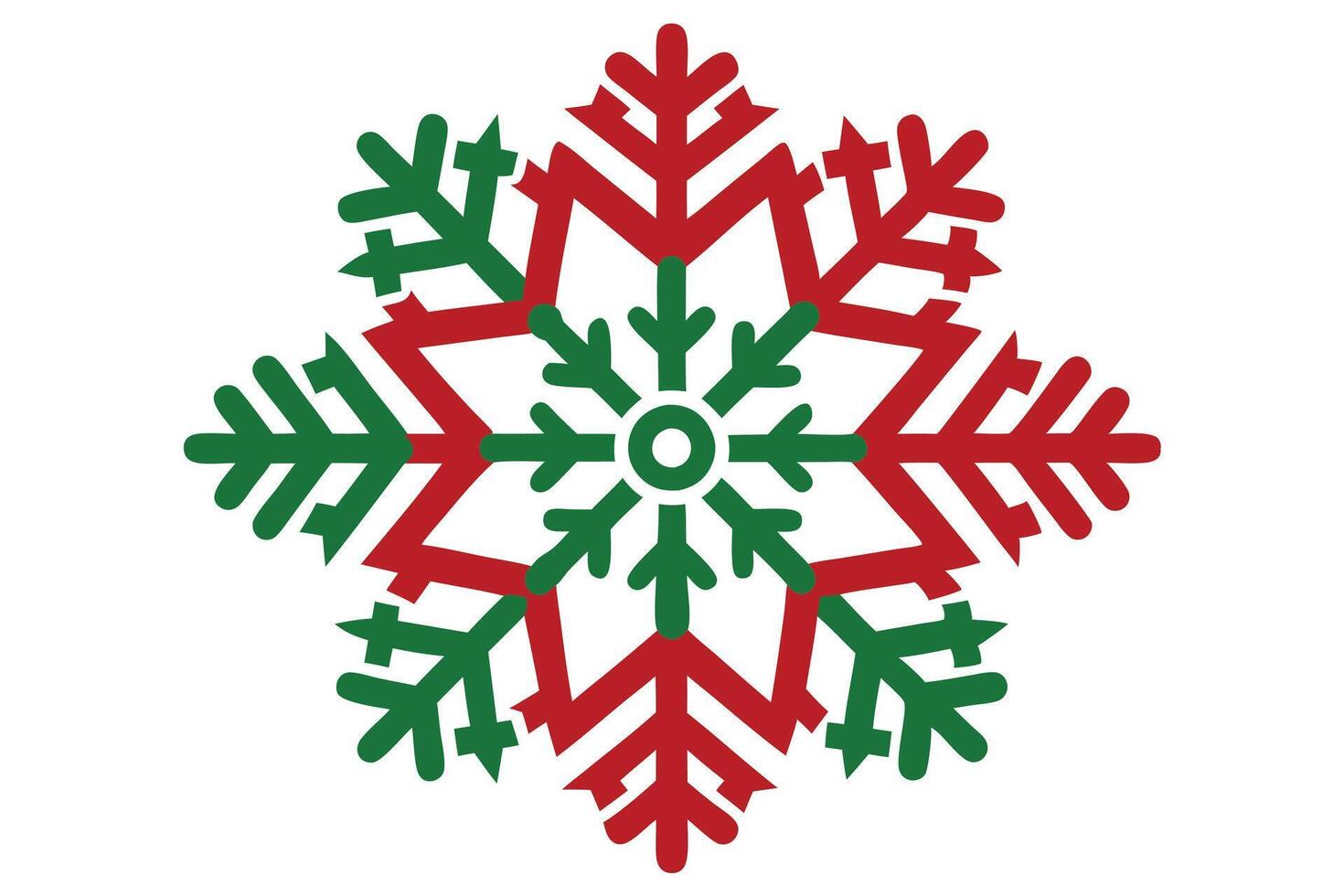 Christmas snowflake ornaments illustration vector