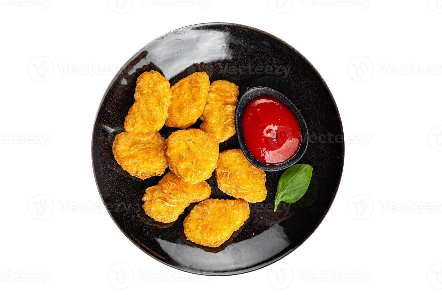nuggets chicken meat deep fried fresh meal food snack on the table copy space food background rustic top view photo