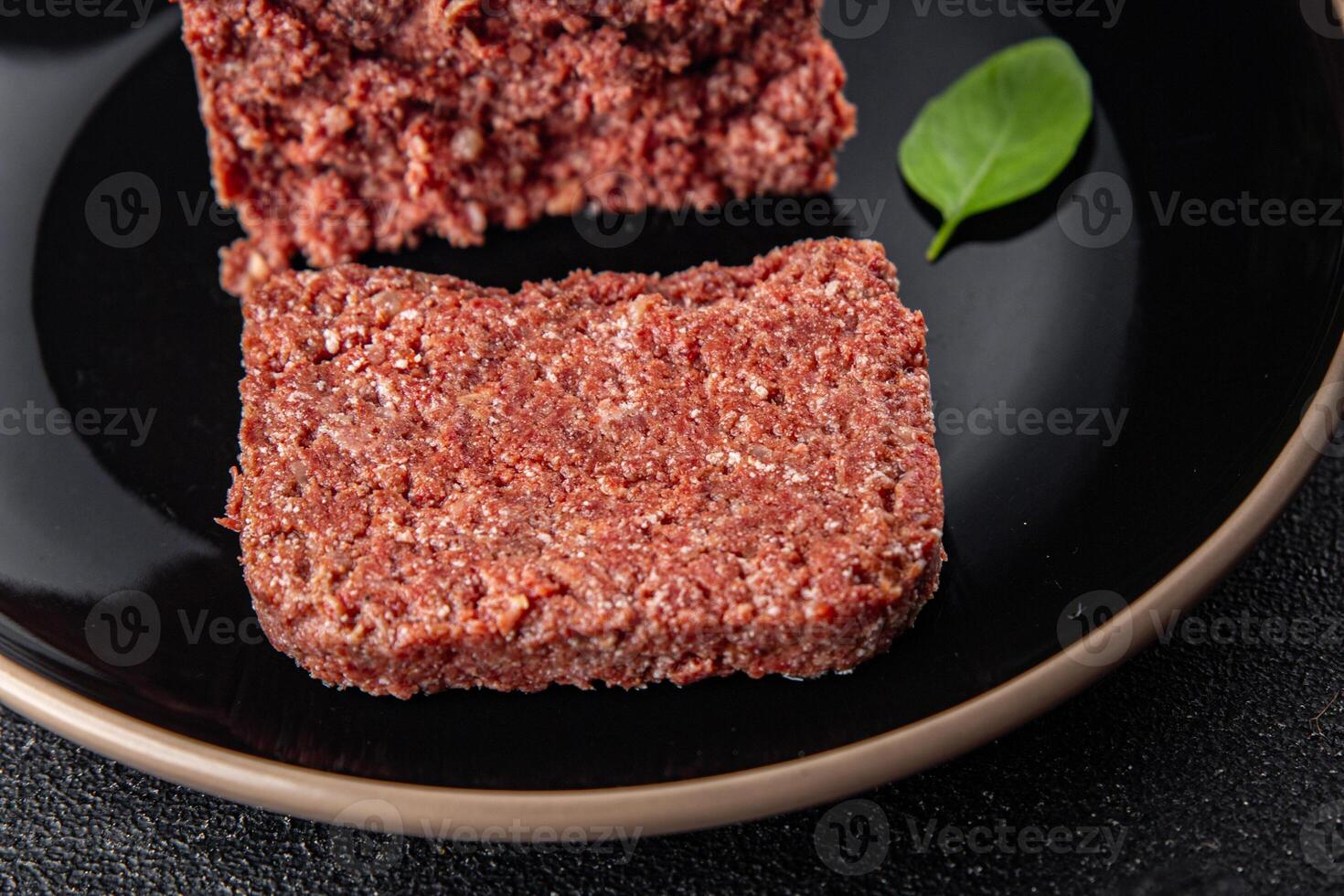 spam ham fresh luncheon canned meat meal food snack on the table copy space foodbackground rustic top view photo