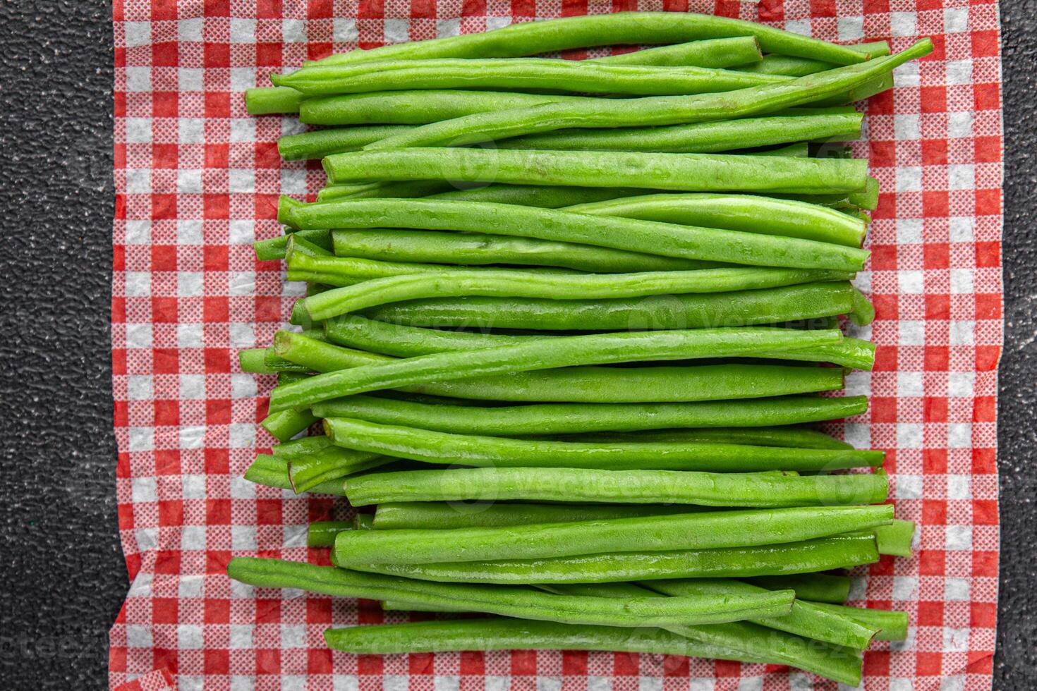 green beans vegetable fresh string bean fresh meal food snack on the table copy space food background rustic top view photo