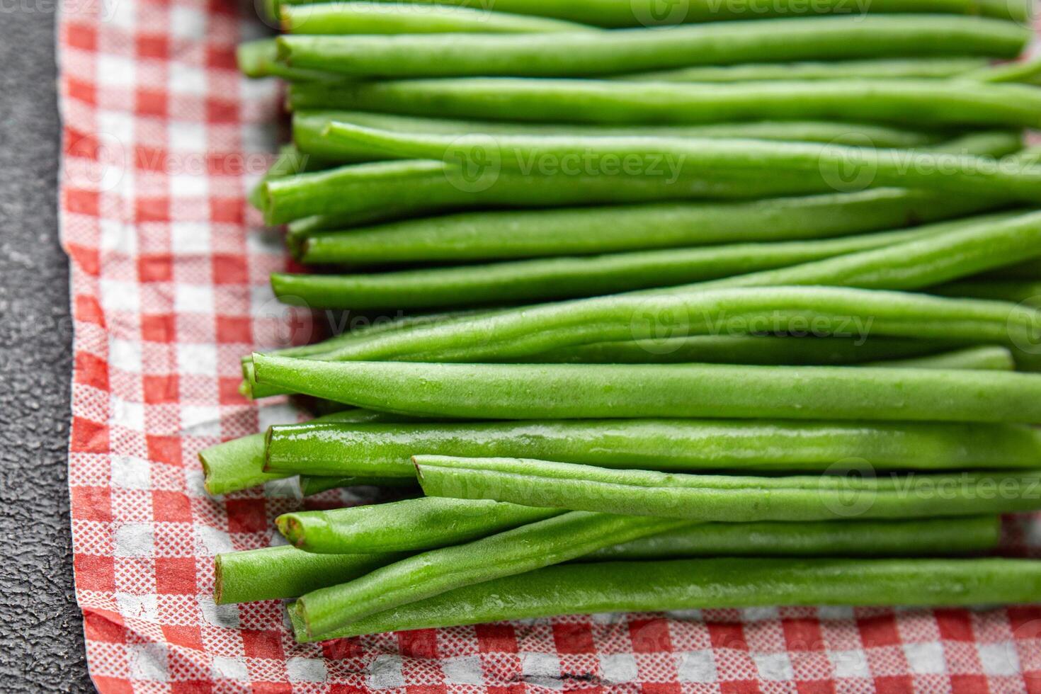 green beans vegetable fresh string bean fresh meal food snack on the table copy space food background rustic top view photo