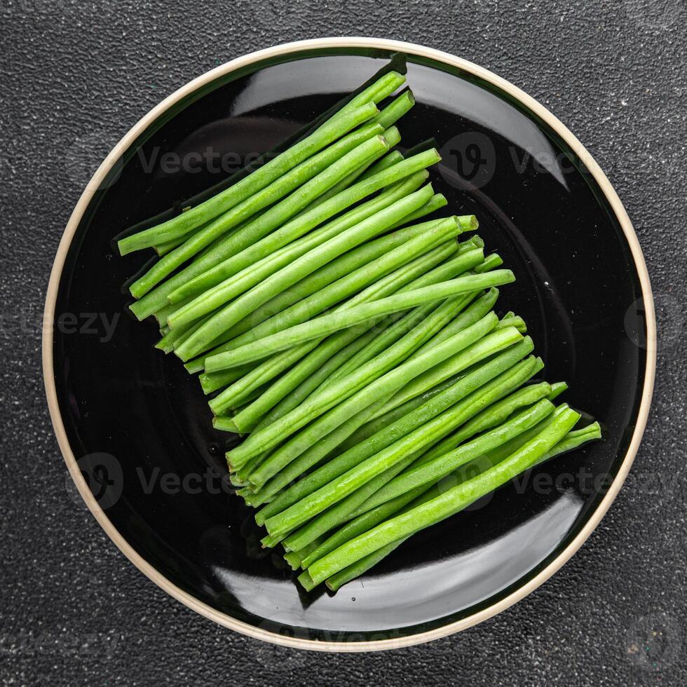 green beans vegetable fresh string bean fresh meal food snack on the table copy space food background rustic top view photo