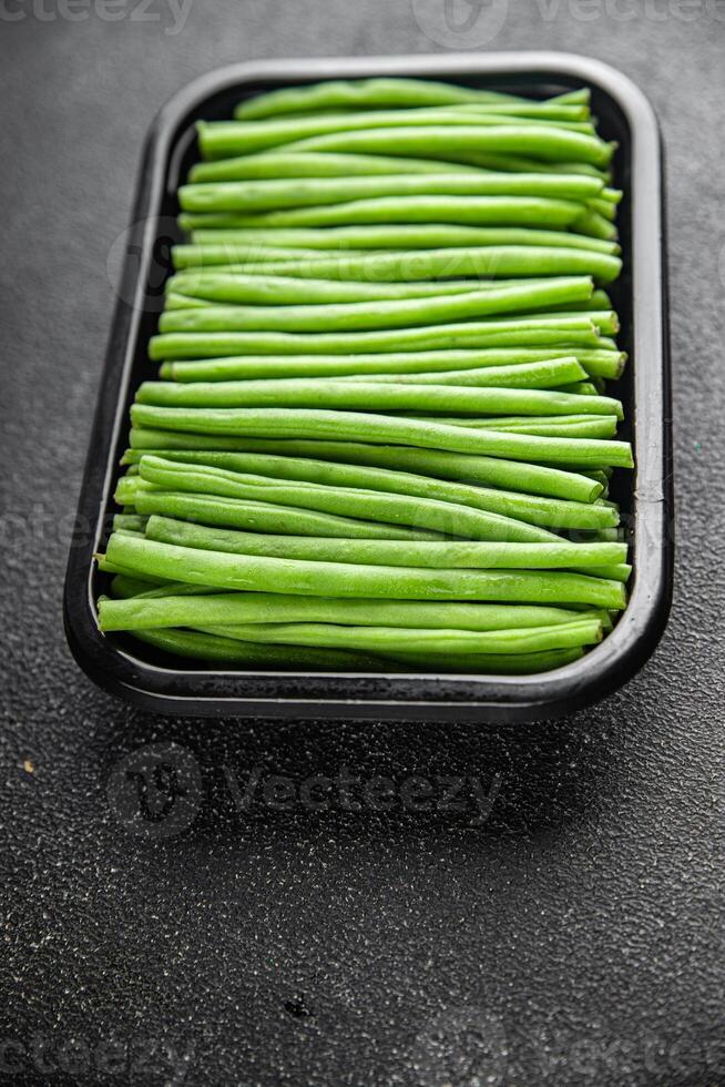 green beans vegetable fresh string bean fresh meal food snack on the table copy space food background rustic top view photo