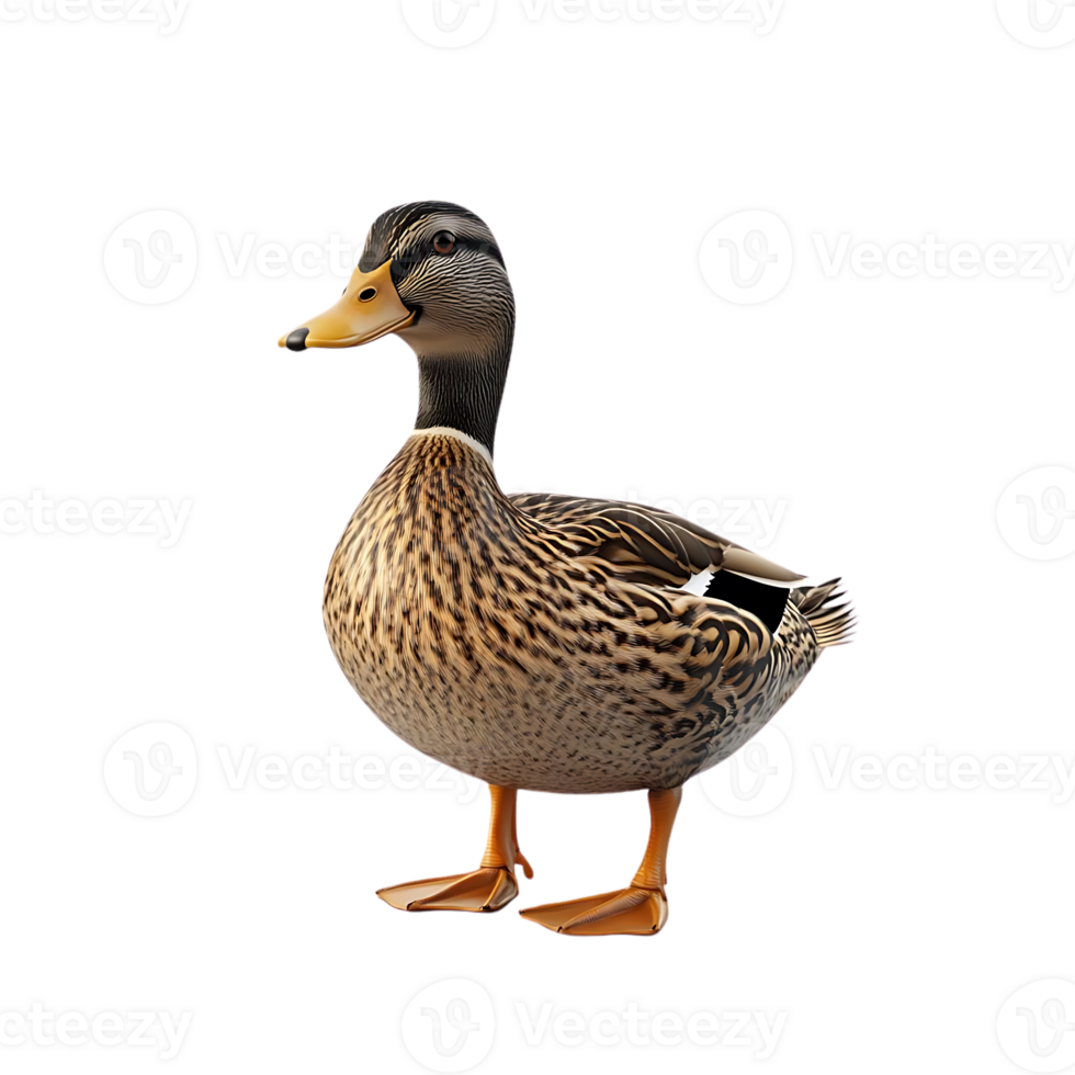 A Mallard Duck Standing on a Transparent Background, Isolated Mallard Duck Image, Free Downloadable Mallard Duck Photo, High Quality Transparent Background Duck Image png