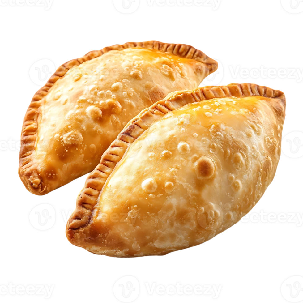 Crispy Golden Empanadas with Transparent Background, Perfect for Your Website or Menu png
