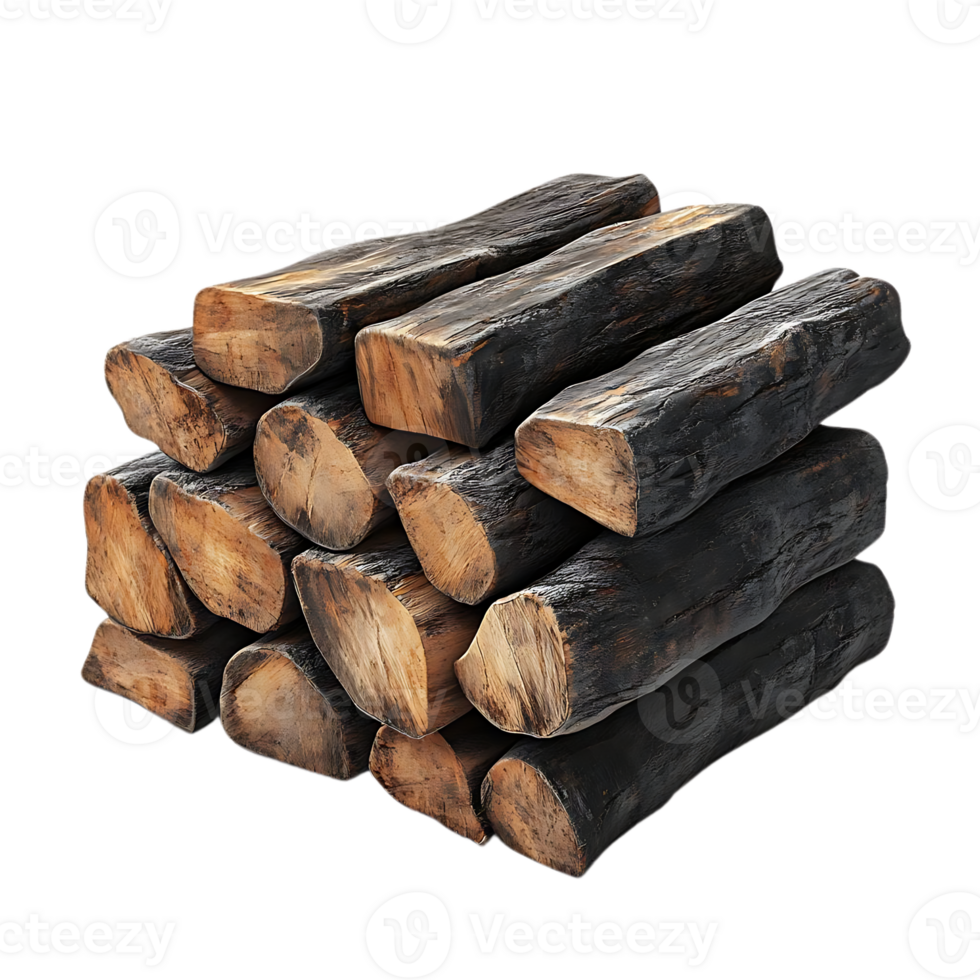 Stack of Firewood with Transparent Background, A Collection of Wood Logs Prepared for Burning, Firewood Ready for Winter png