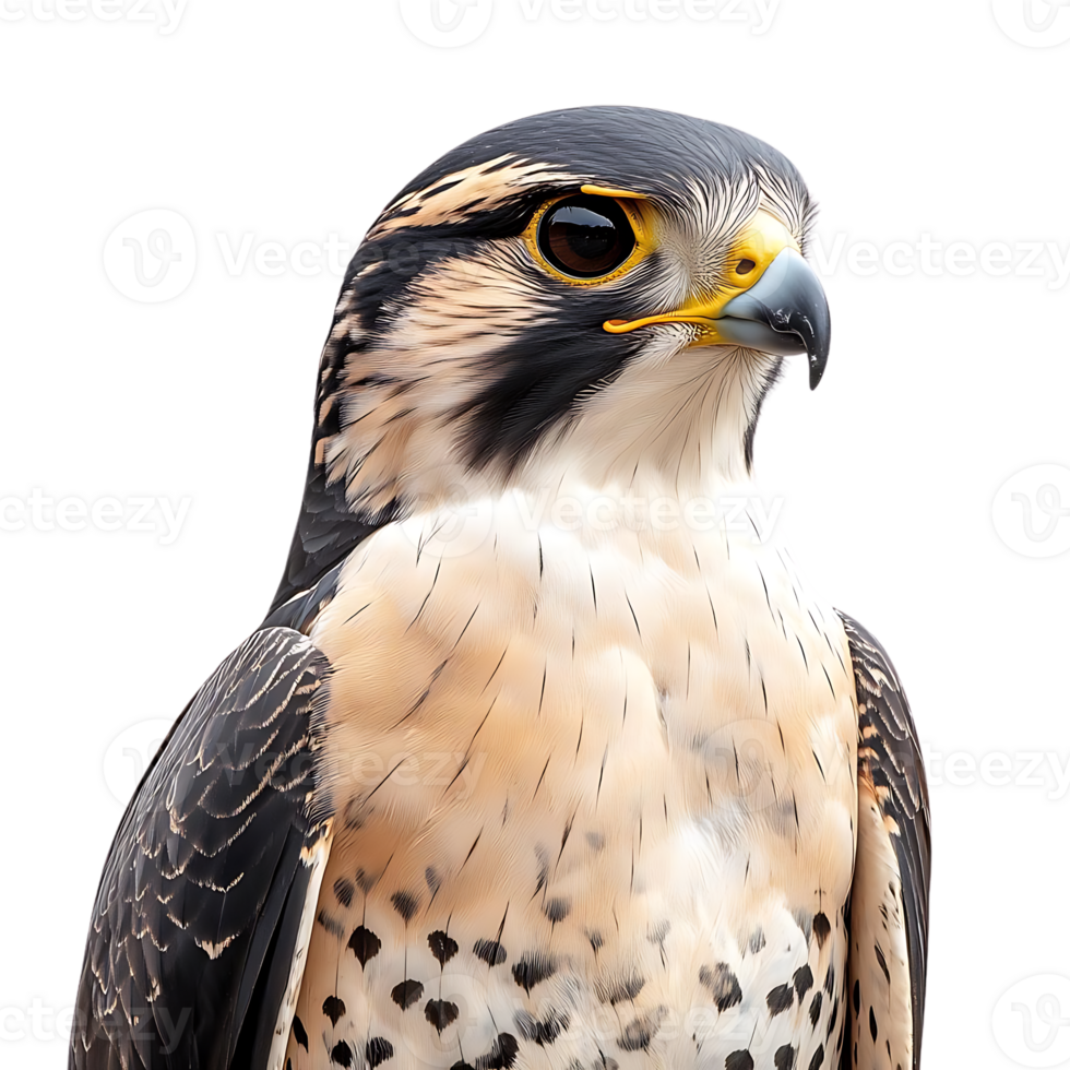 A Majestic Peregrine Falcon with a Transparent Background, Soaring Through the Sky, Capturing Prey with Powerful Eyes png