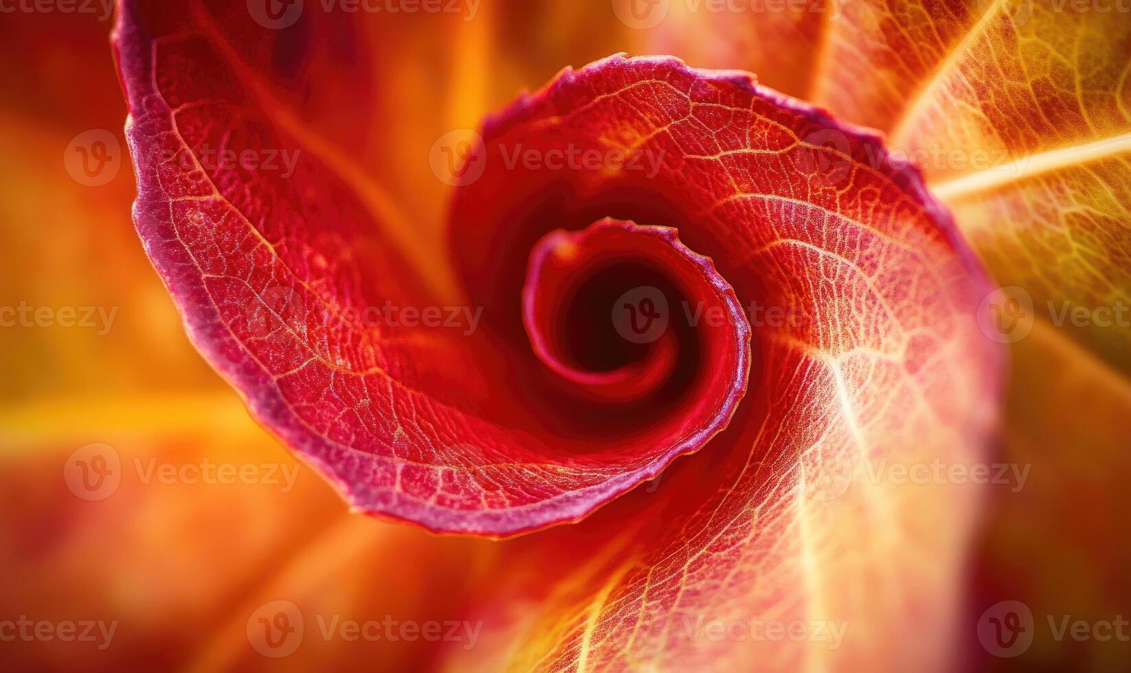 Autumn leaves in a gentle swirl, mixed colors of red, yellow and brown photo