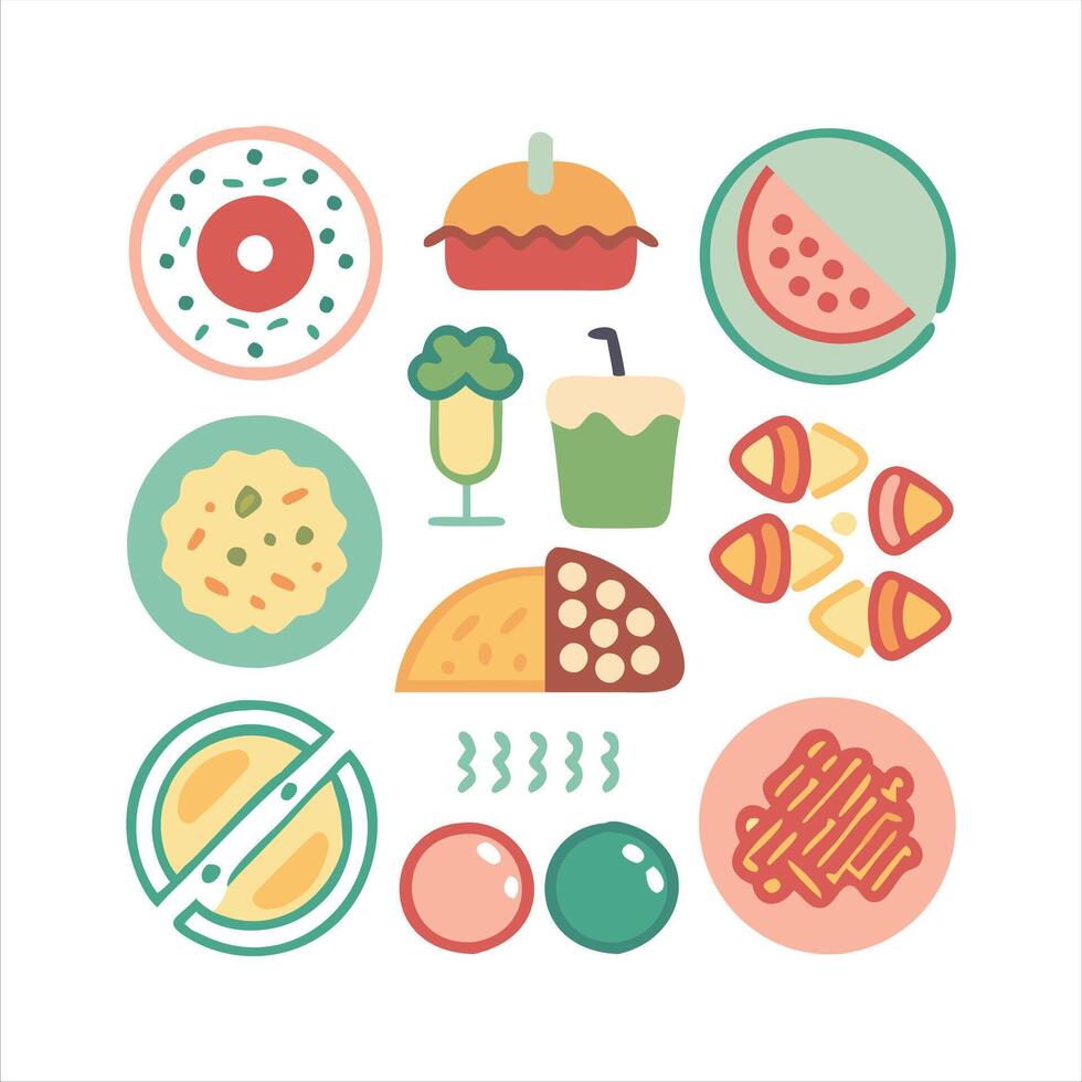 Food icon set vector