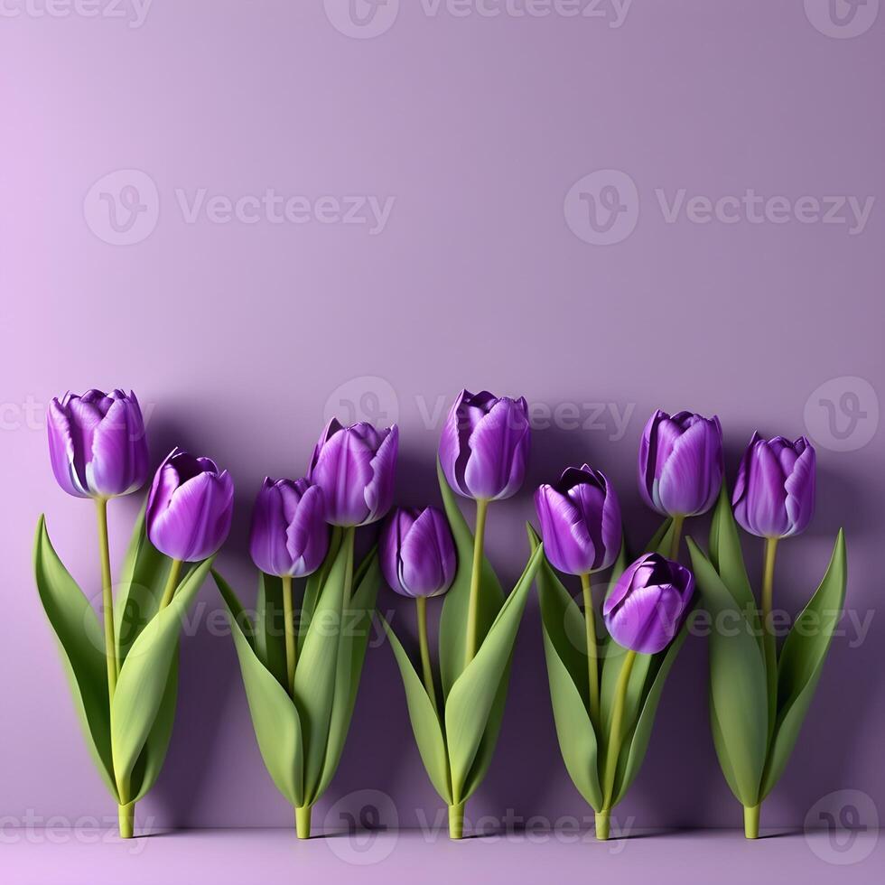 Make Mom feel loved and appreciated with a vibrant illustration of tulip flowers and plenty of space for your warm message. photo