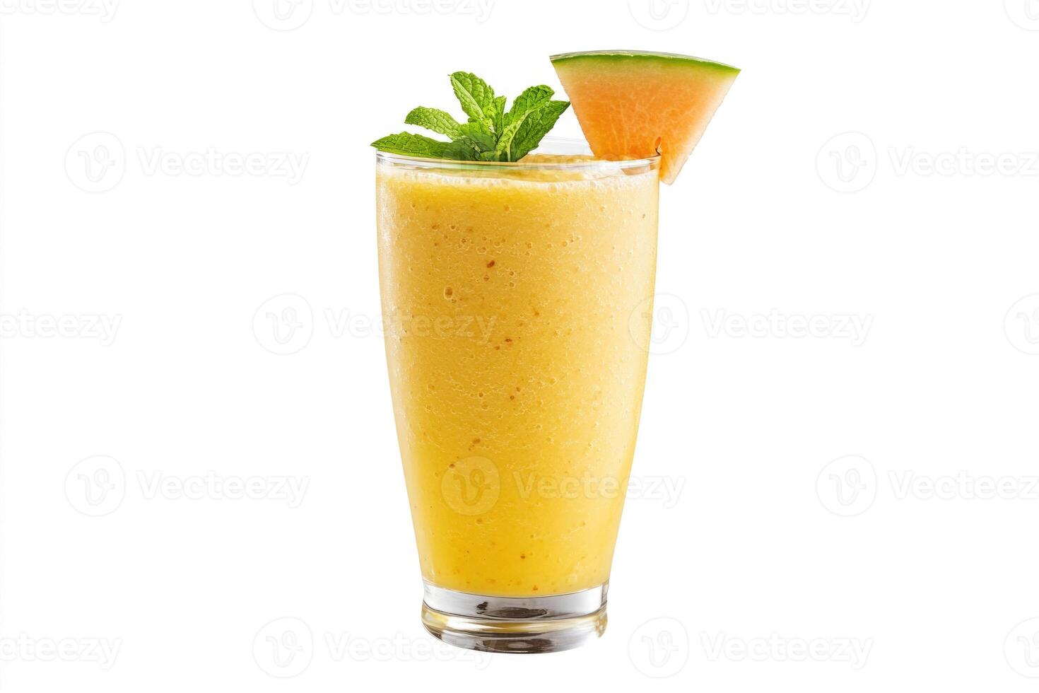 A fresh melon smoothie in a glass photo