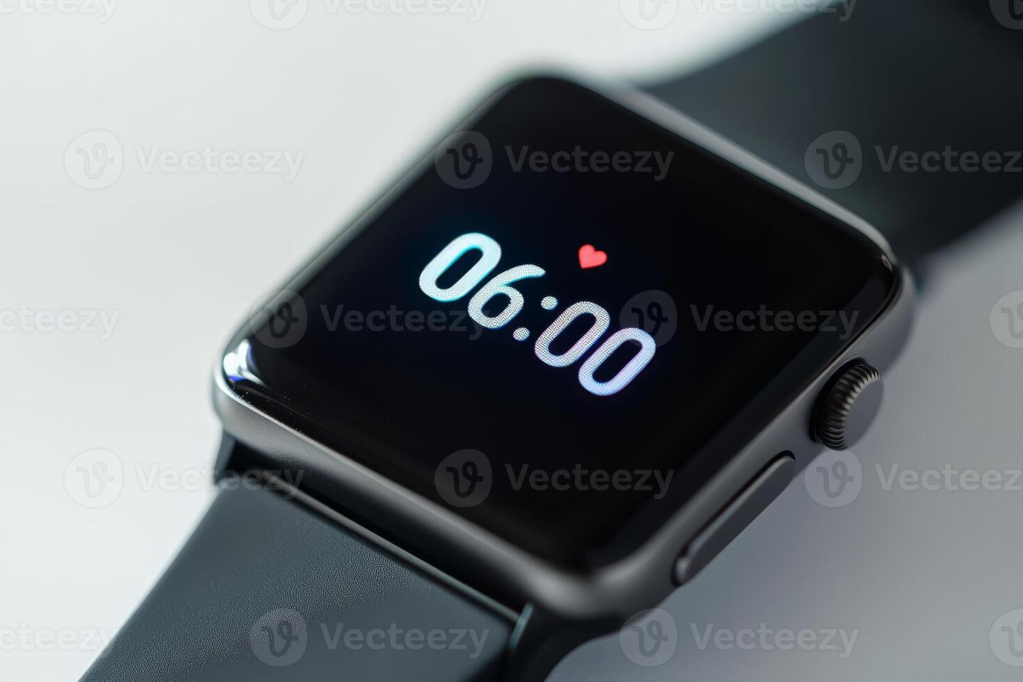 Close up of modern smartwatch with time six oclock photo