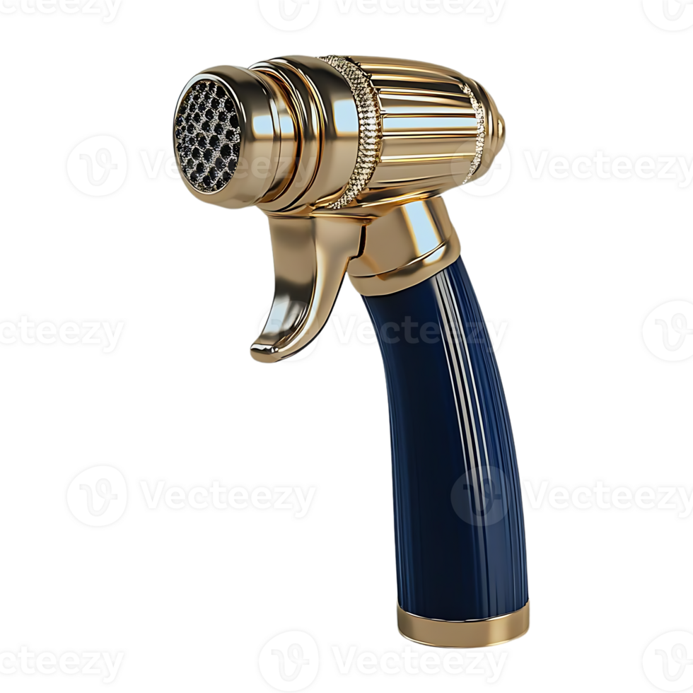 Gold and Blue Diamond Sprayer with a Transparent Background png