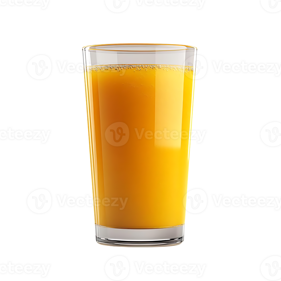 Refreshing Glass of Orange Juice with a Transparent Background png