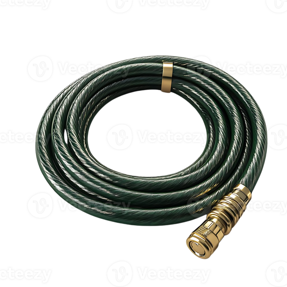 Green Garden Hose with Transparent Background for Easy Watering png