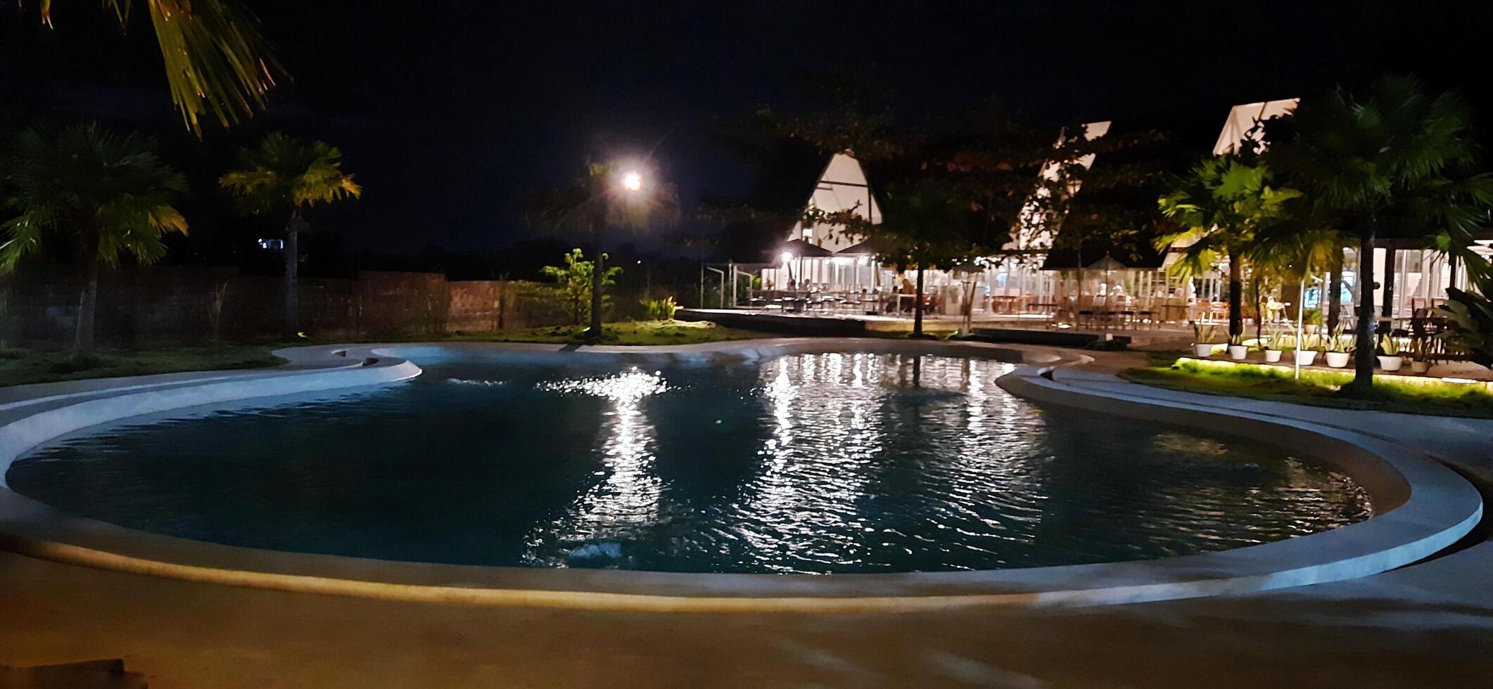 Beautiful view of The Danau Resort and Villa or Bebek Tepi Sawah famous Restaurant cabang Ubud Bali in Makassar - Gowa. South Sulawesi, Indonesia - August 7 2024 photo