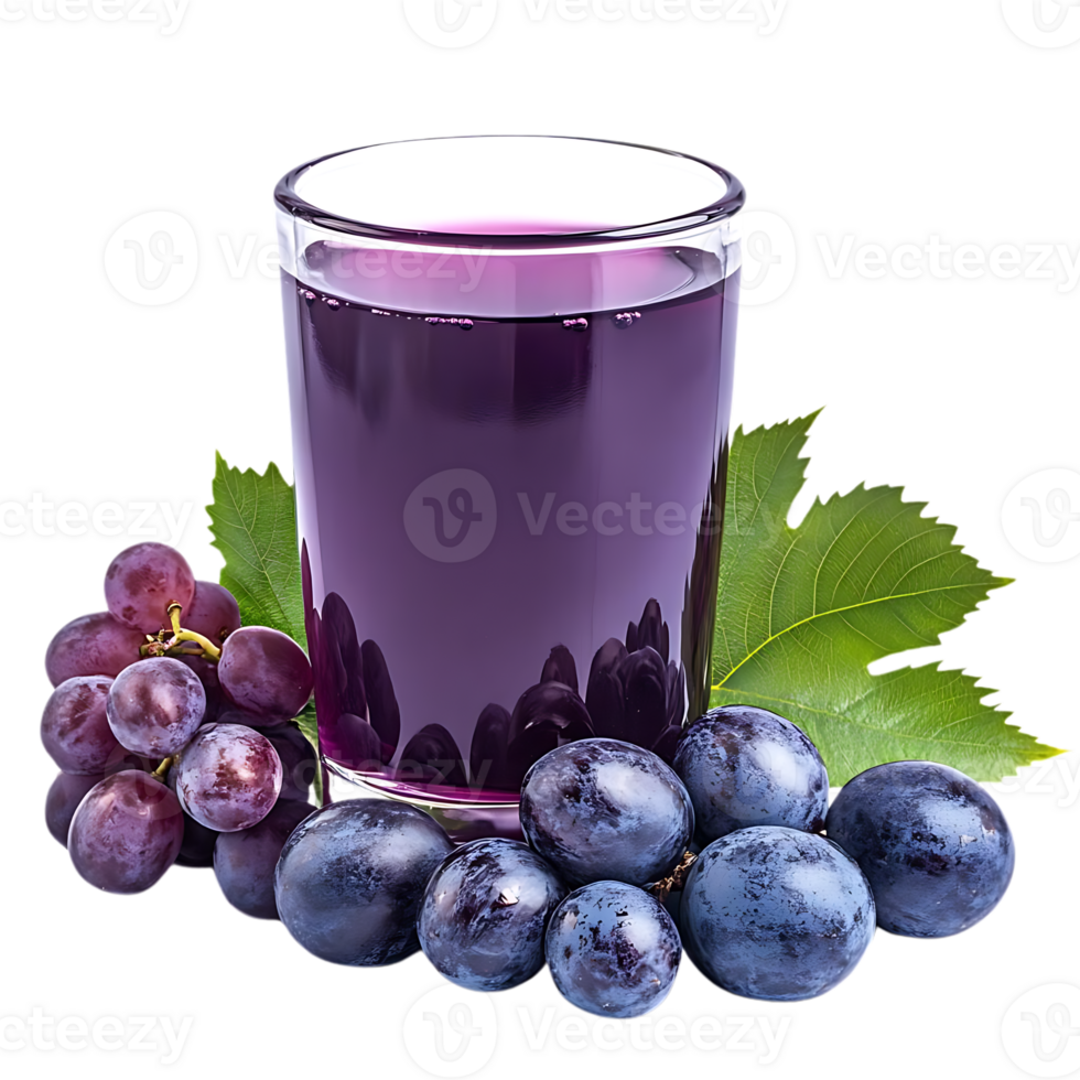 Refreshing Grape Juice with a Transparent Background, A Delicious Drink for Summer png