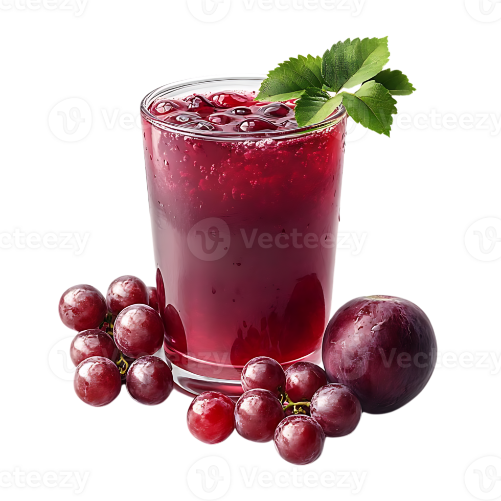 Refreshing Grape Juice with a Transparent Background png
