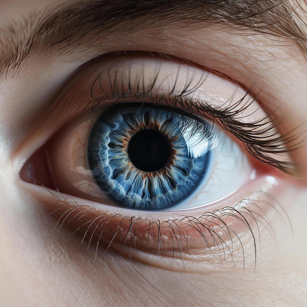 Blue eye close-up photo