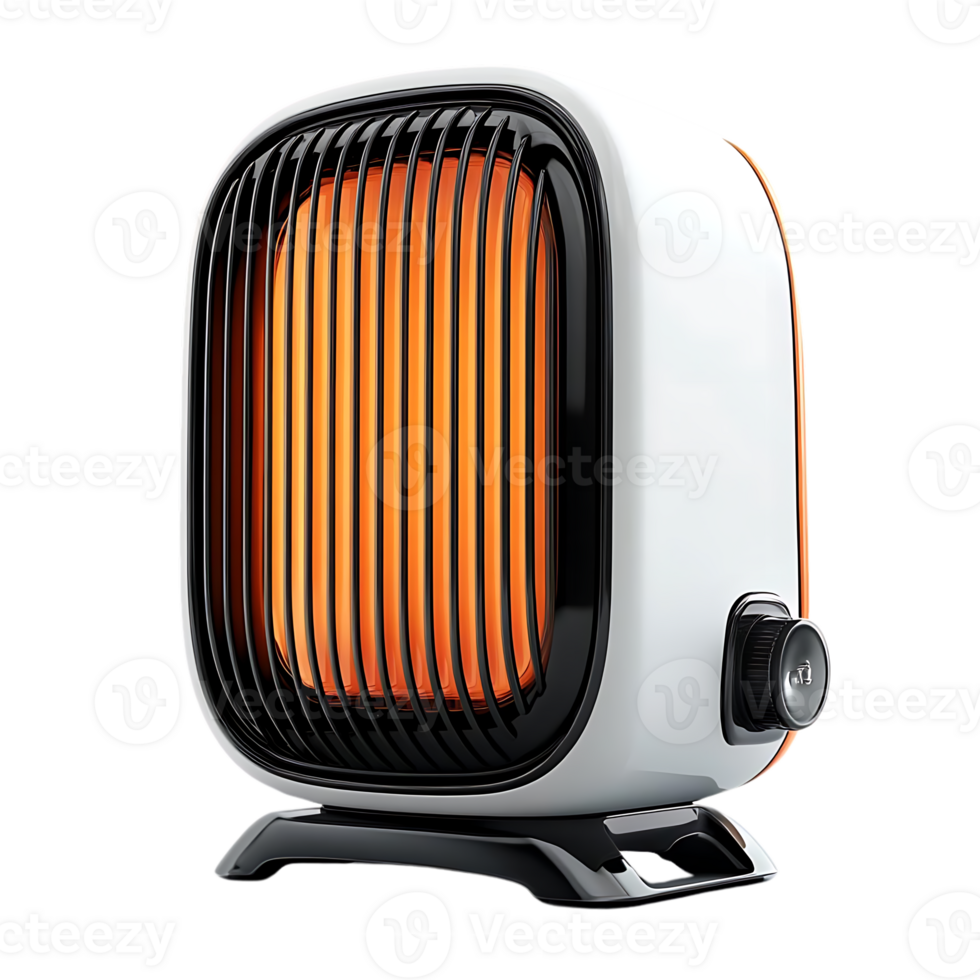 Compact Electric Heater with Transparent Background, Providing Warmth and Comfort for Your Home png