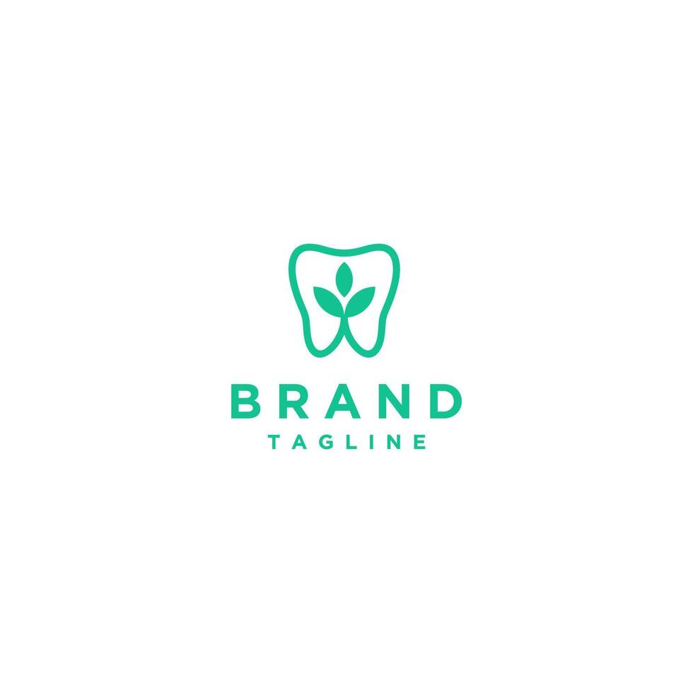 Simple Flowering Teeth Icon Logo Design. Tooth With Flower Icon Inside Logo Design. vector