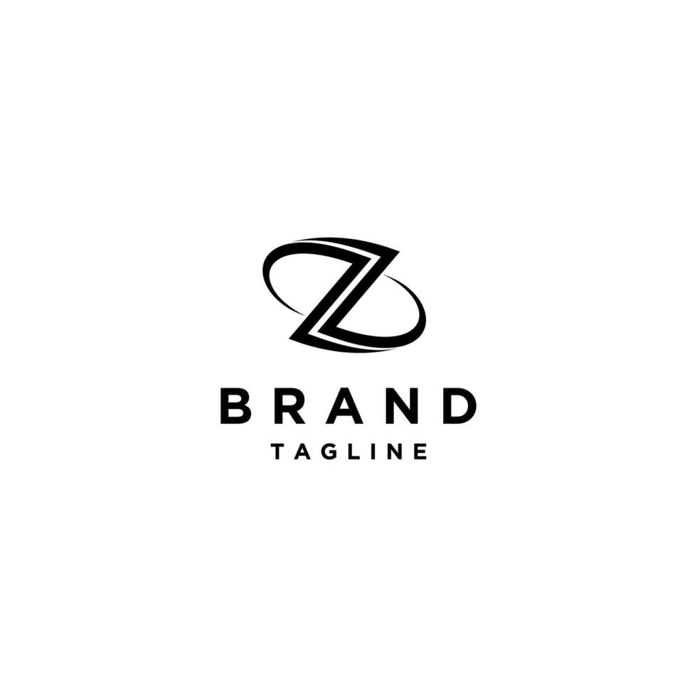 Simple Spinning Letter Z Lines Logo Design. Initial Letter Z With Inward Curved Line Logo Design. vector
