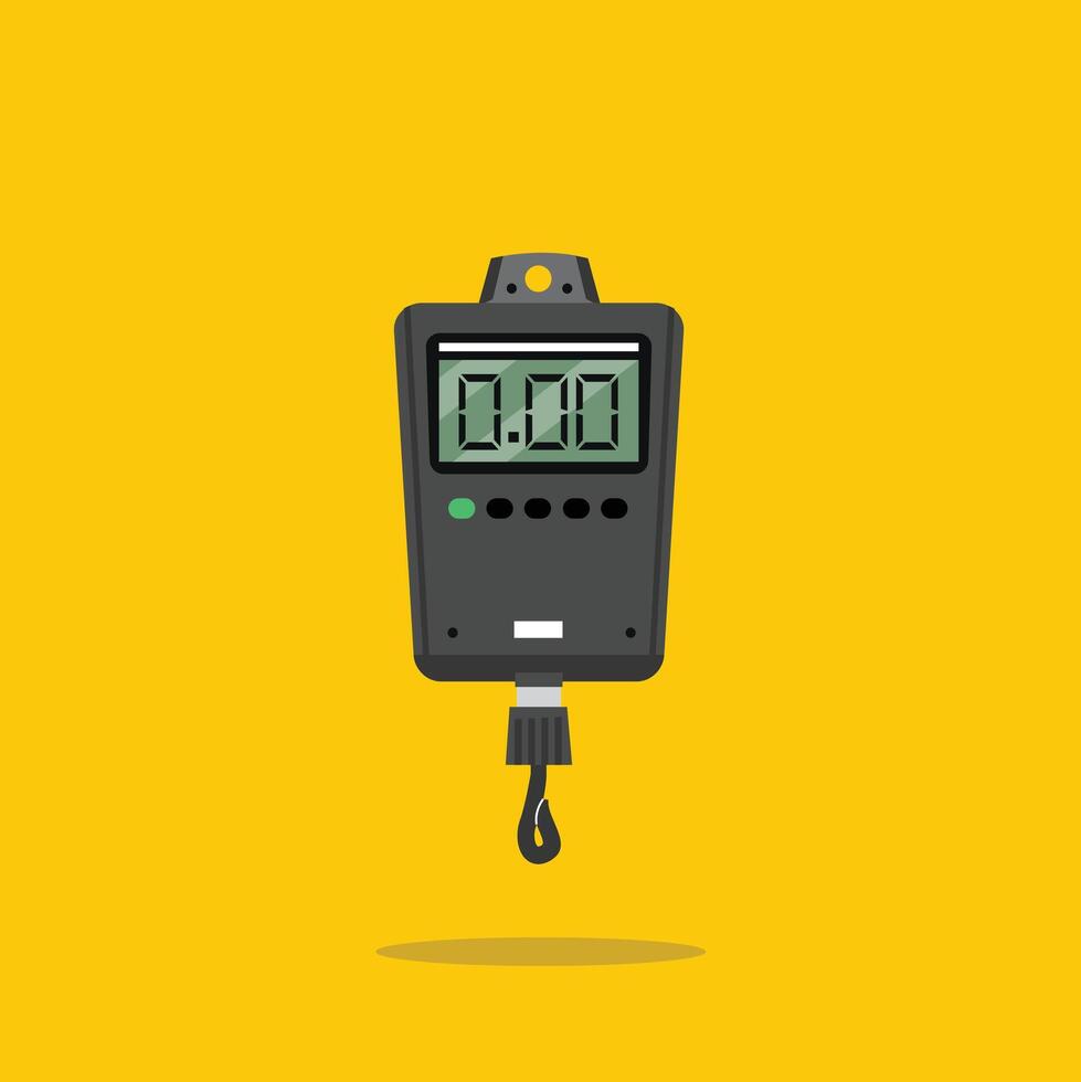 spring balance icon logo, digital measurement weight illustration. suitable for poster and web icon vector