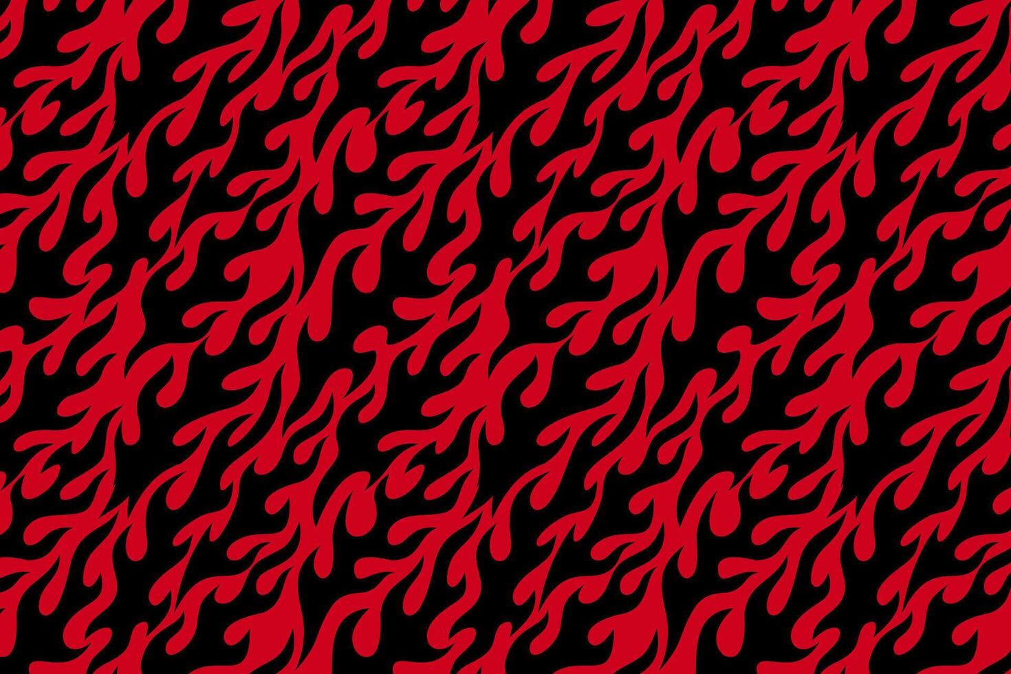 retro red fire flame seamless pattern for print on textile, wrapping,banner, card. abstract fire pattern on black background. old school flaming pattern. groovy flame seamless pattern vector