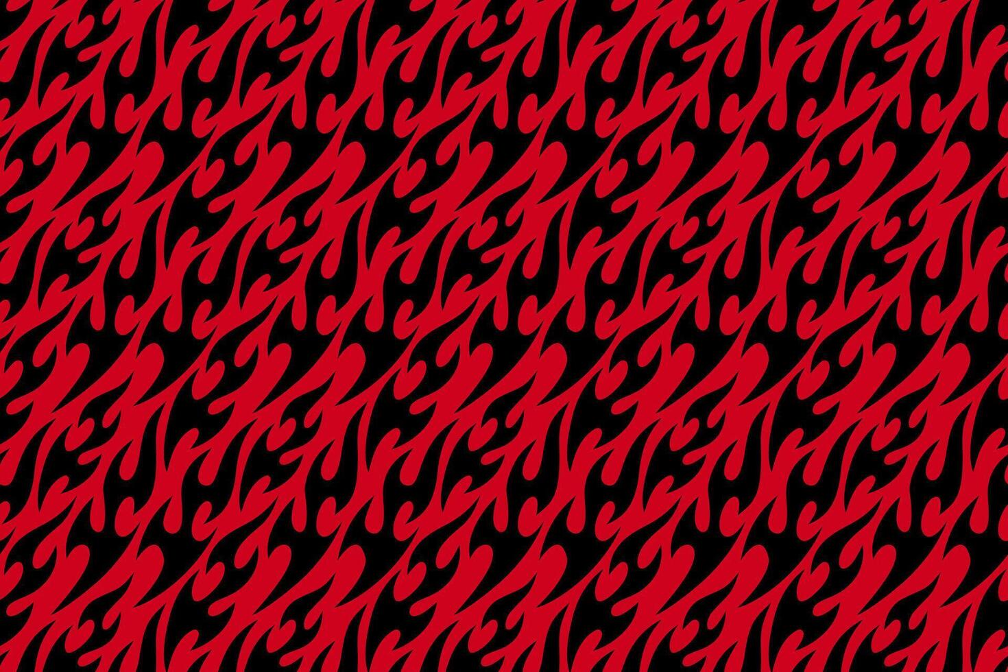 retro fire flame seamless pattern for print on textile, wrapping,banner, card. abstract fire pattern on black background. old school flaming pattern. groovy red flame seamless pattern vector