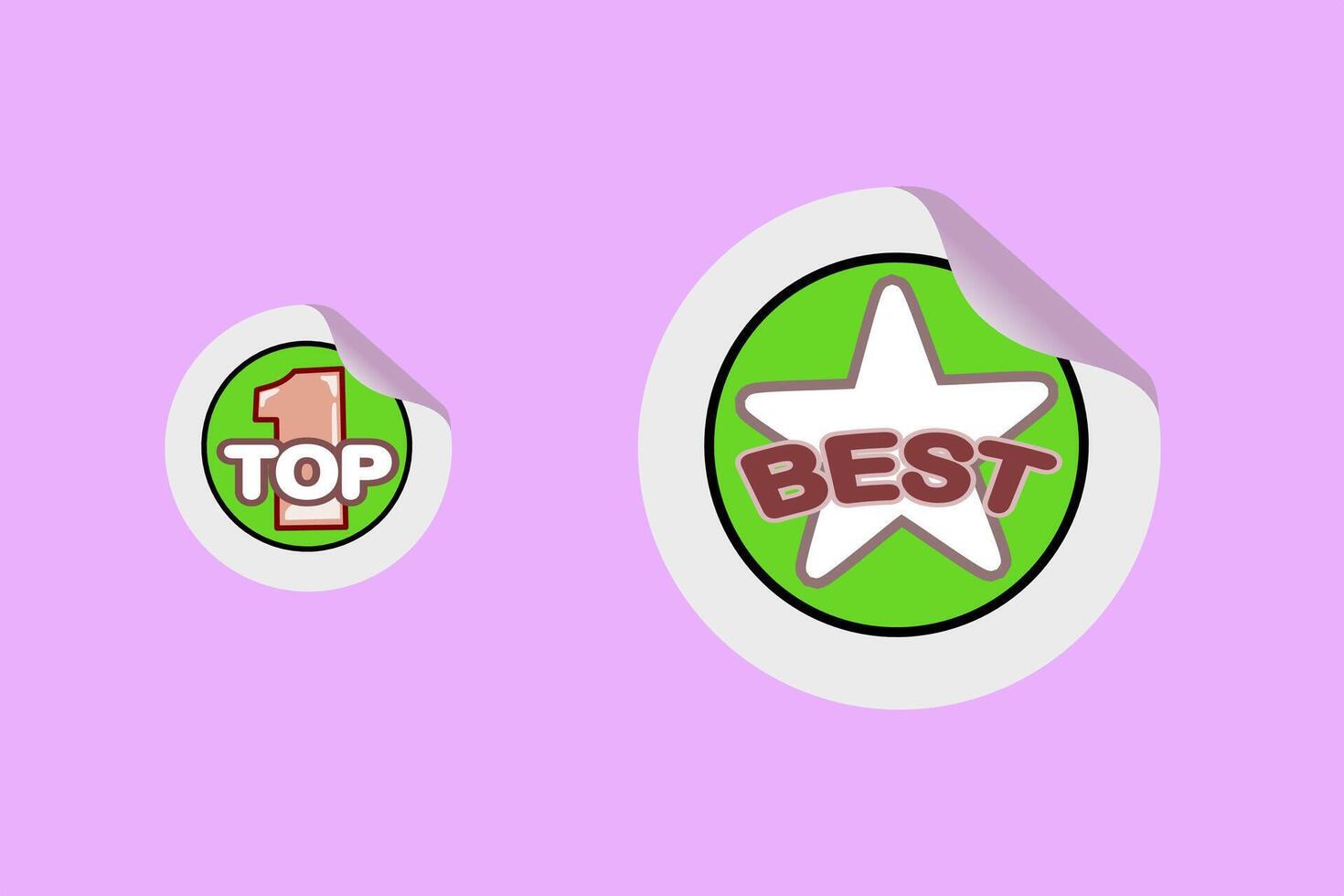 Circular Emblem with Star or Number One in Middle vector