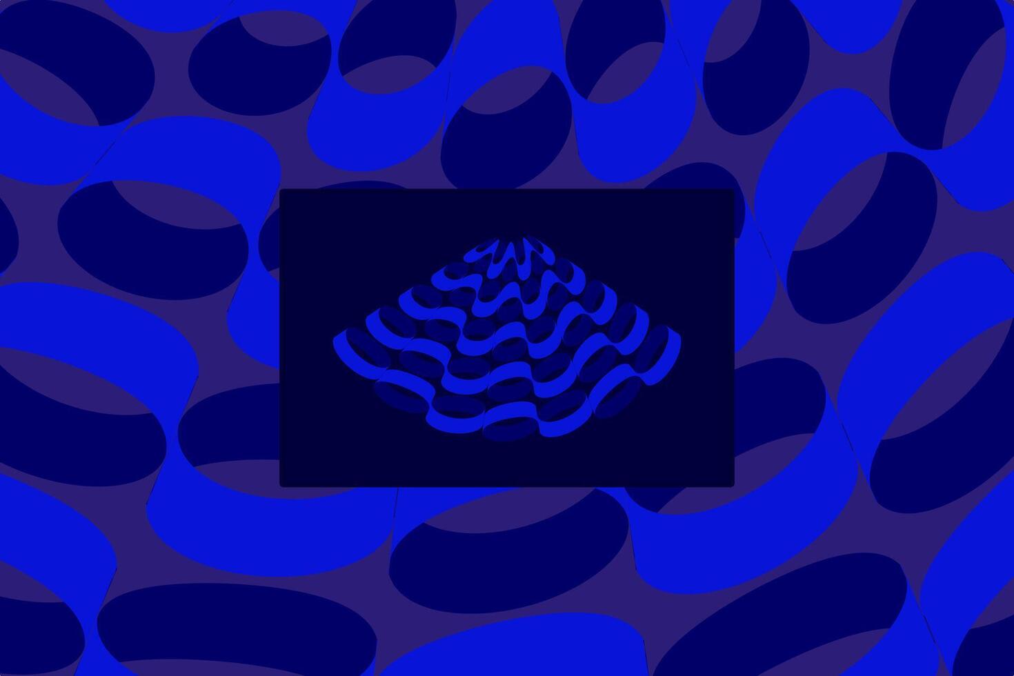 Blue Background with Floral Paper Cutout Design vector