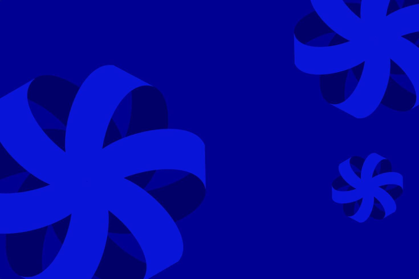Blue Background with Floral Paper Cutout Design vector