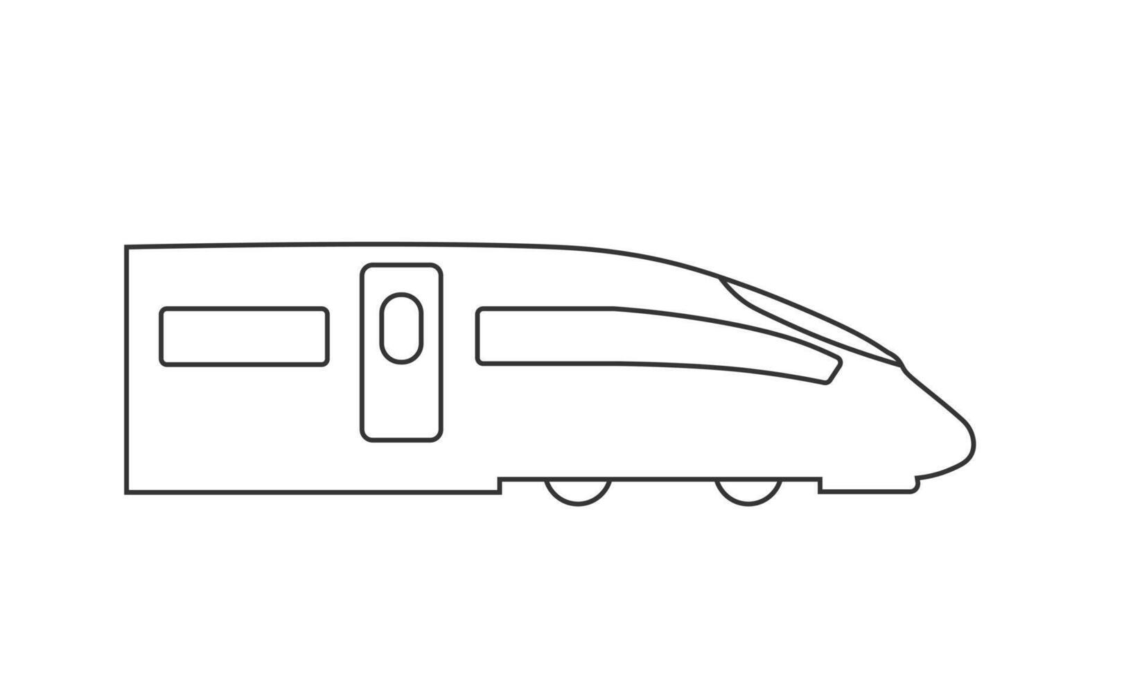 High speed train icon symbol. illustration image. Isolated on white background. vector