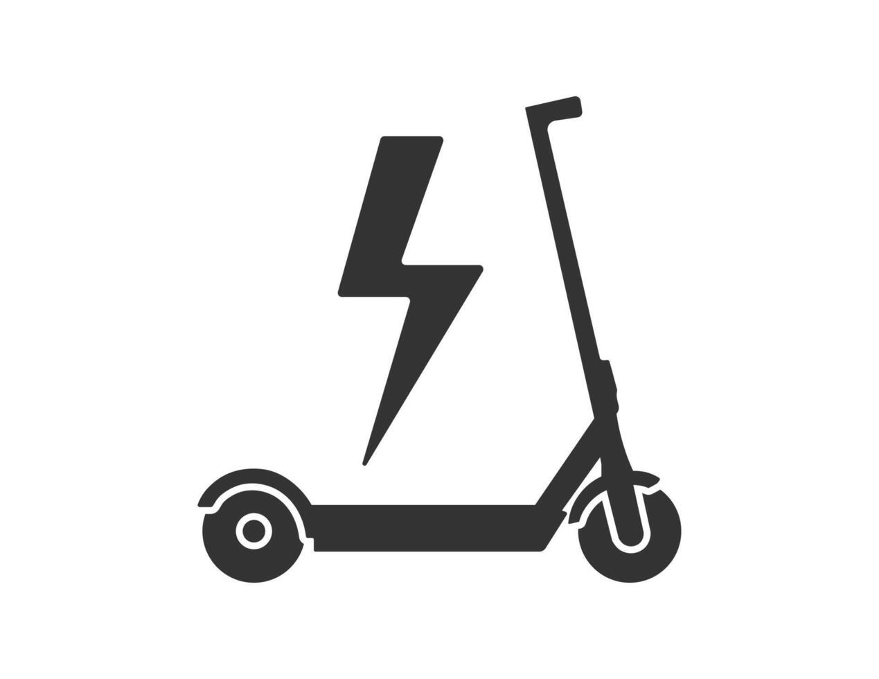 Electric Scooter icon symbol shape. E kick bike logo sign shape pictogram. Isolated on white background. vector